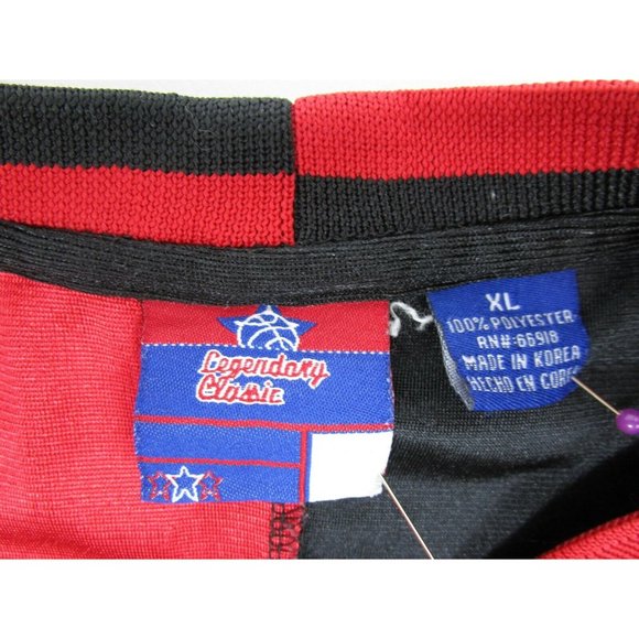 Vintage NEW YORK #95 Legendary Classic Red Black Jersey Size XL X-Large Frayed - Picture 7 of 11